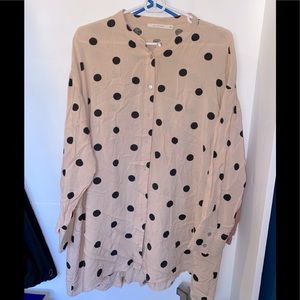 Women’s Ellison Light Pink w Dots button up